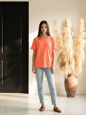 Comfortable Orange Short Sleeve Tee
